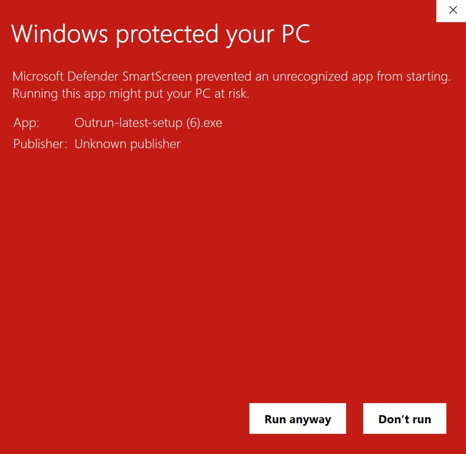 SmartScreen Run anyway